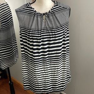 Black & white stripped blouse‎